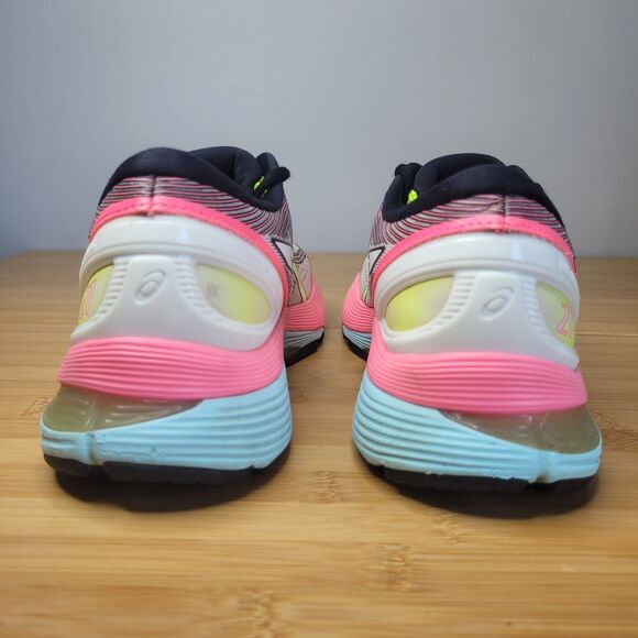 Asics Gel-Nimbus Women’s 21 White Pink Rise Bryte Running Shoes Sneakers SZ 10 - Picture 5 of 8